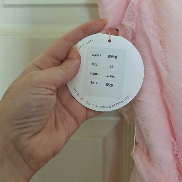 NWT WToo 560 Ice Pink Halter Bridesmaids Formal Dress Read All - Picture 10 of 10